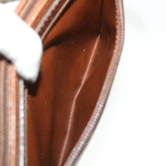 Burberrys Clutch Bag Leather Brown Auth 51663 - Picture 12 of 16